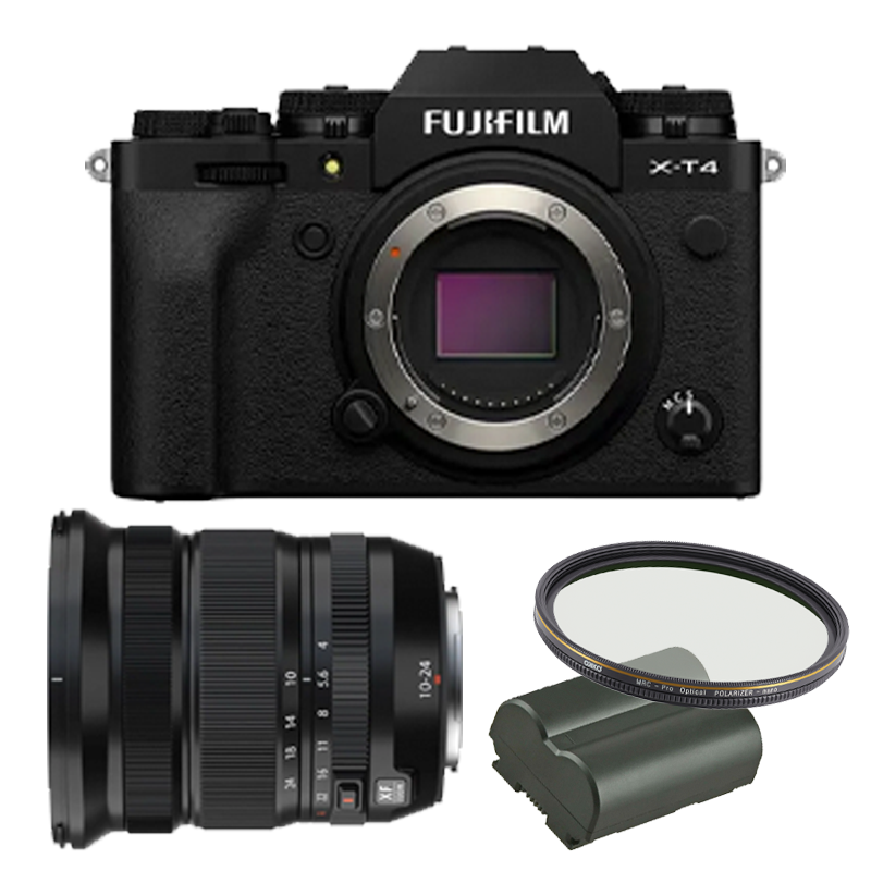 Fujifilm X-T4 Black + XF 10-24mm WR Lens Bundle