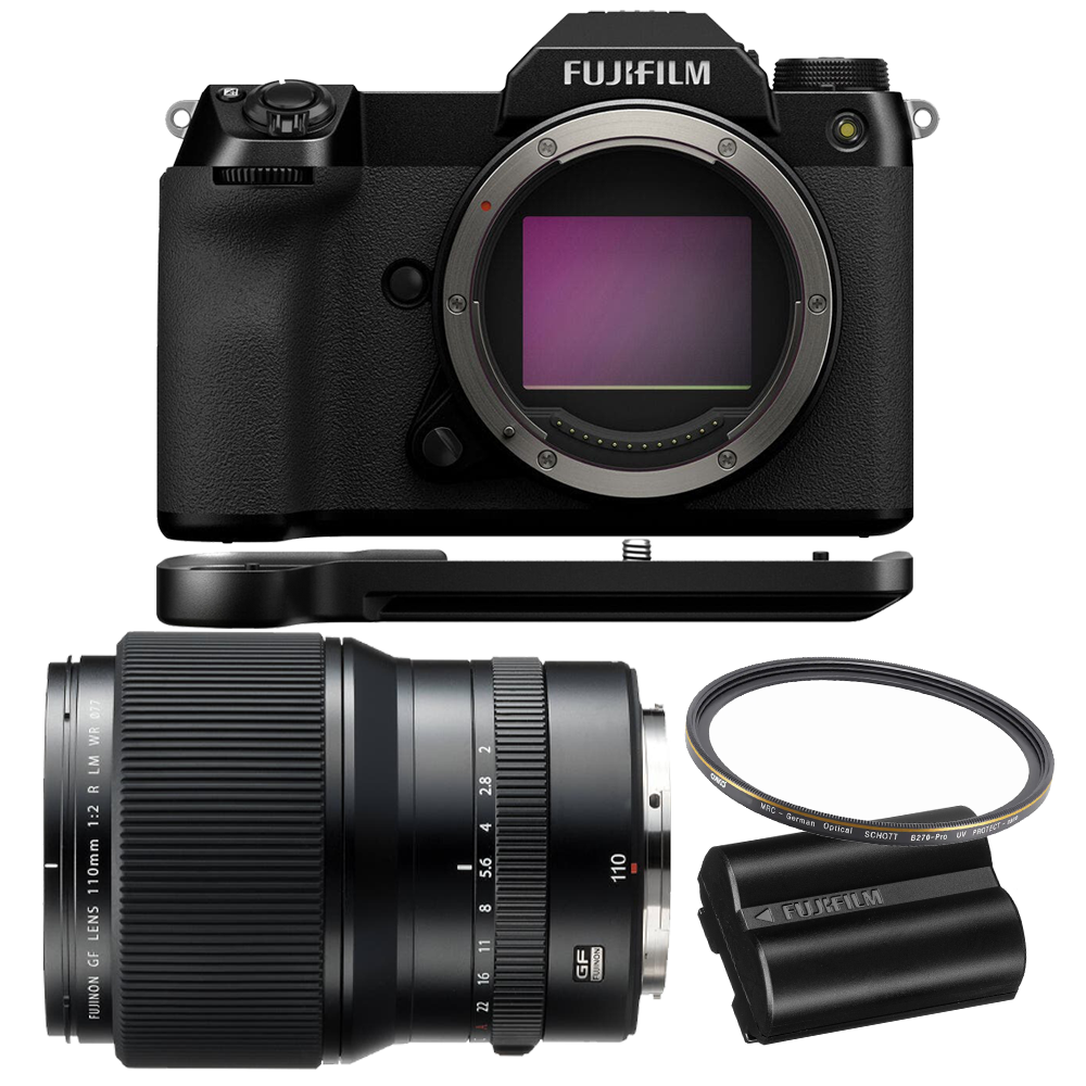 Fujifilm GFX50S Mark II • 110mm f/2 R LM WR Lens Bundle