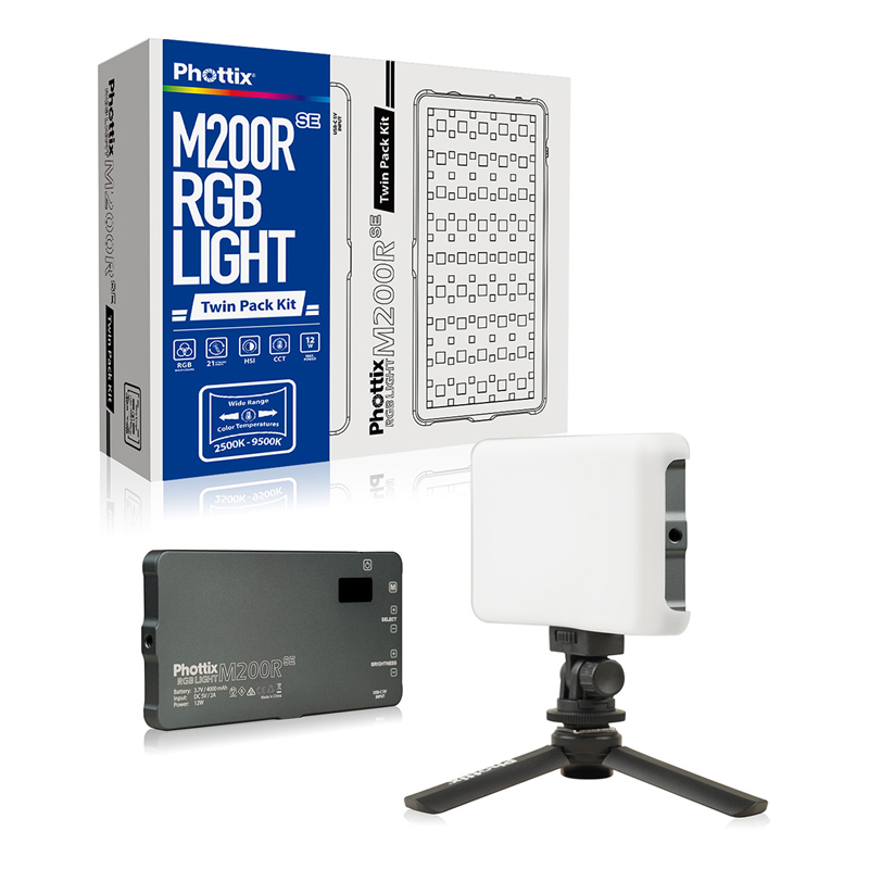 Phottix M200R SE RGB LED Light Twin Pack