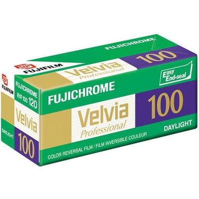 Fujifilm Velvia 100 120/12 Pro Colour Transparency Film 5 Pack