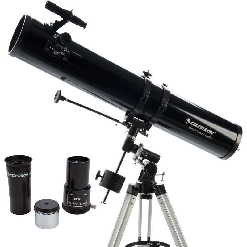 Celestron Powerseeker 114EQ-MD Newtonian With Phone Adapter & Motor Drive