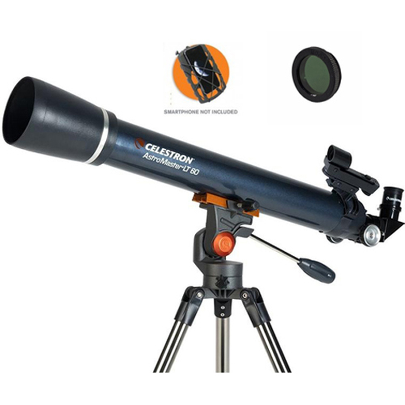 Celestron AstroMaster LT 60AZ inc Smartphone Adapter & Moon Filter - Refractor Telescope