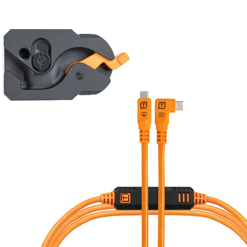 Tether Tools Leverlock Kit TetherPro Optima 10G 4.6m Straight To Right - Orange