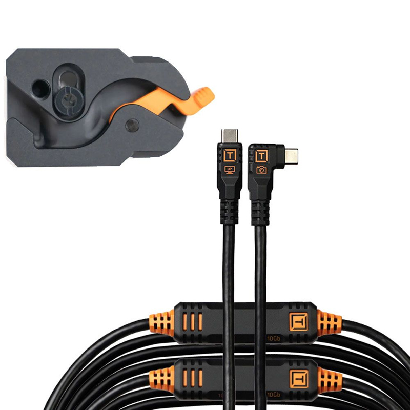 Tether Tools Leverlock Kit TetherPro Optima 10G 9.2m Straight To Right - Black