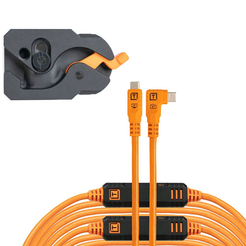 Tether Tools Leverlock Kit TetherPro Optima 10G 9.2m Straight To Right - Orange
