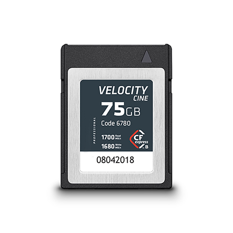 Master CFexpress Velocity CINE Type B 75GB Memory Card 1700MB/s Read / 1680MB/s Write