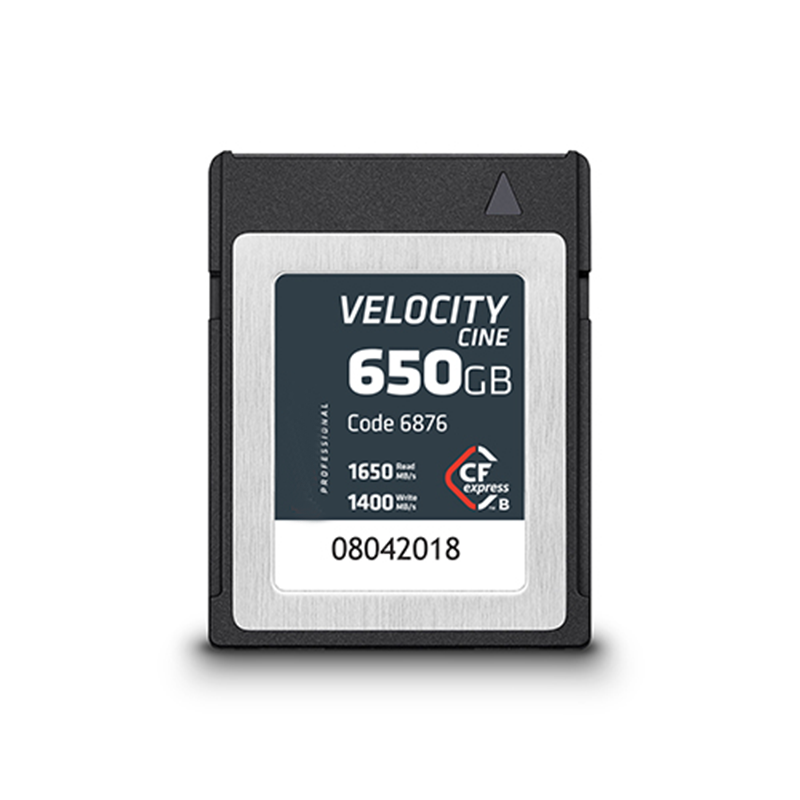Master CFexpress Velocity CINE Type B 650GB Memory Card 1650MB/s Read / 1400MB/s Write