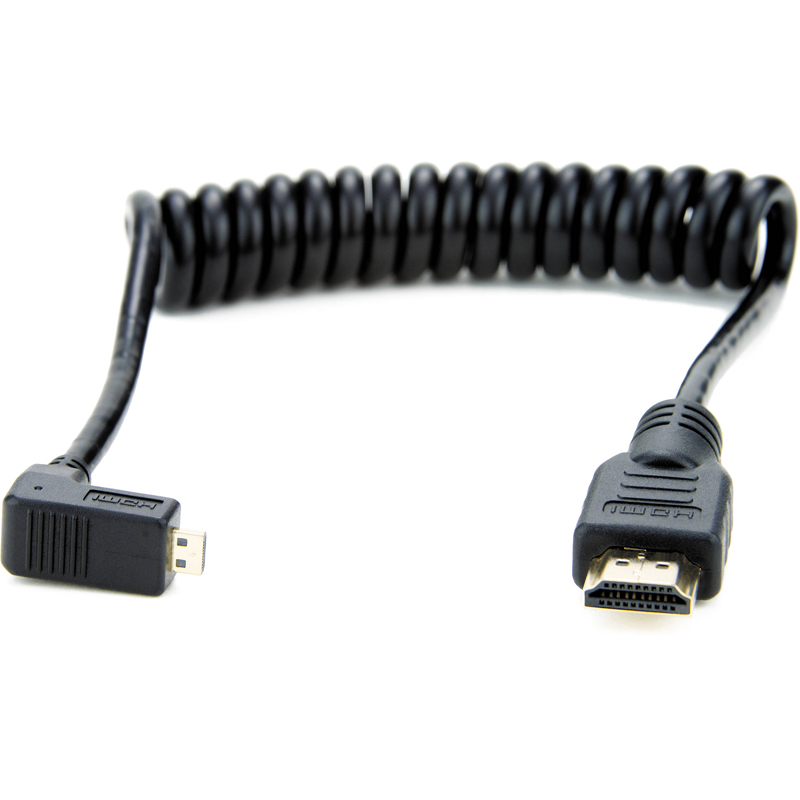 Atomos Coiled Right-Angle Micro to Full HDMI Cable