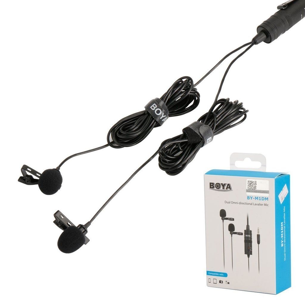 Boya Dual Omni Directional Lavalier Mic BY-M1DM