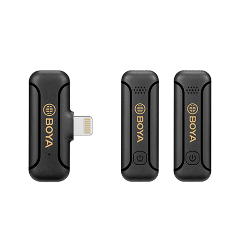 BOYA BY-WM3T2-D2 2.4G Mini Wireless Microphone for iOS Devices 1+2