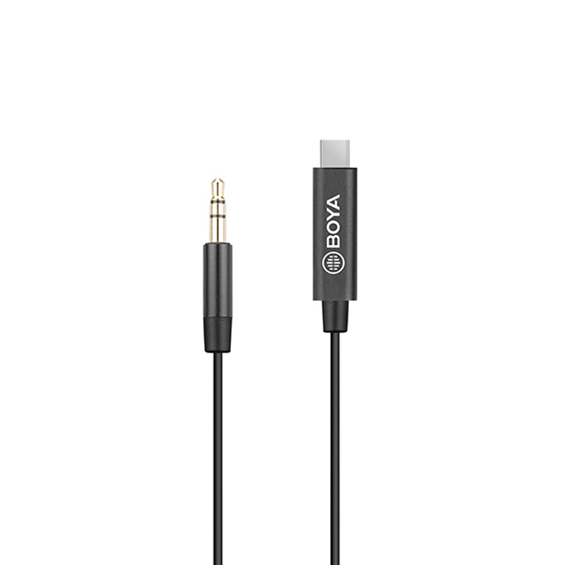 BOYA BY-K2 3.5mm Male TRRS to Male Type-C Adapter Cable 20cm Length