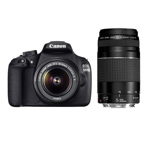 Canon EOS 1200D DSLR Camera + EF-S 18-55mm III + EF 75-300mm III Lens