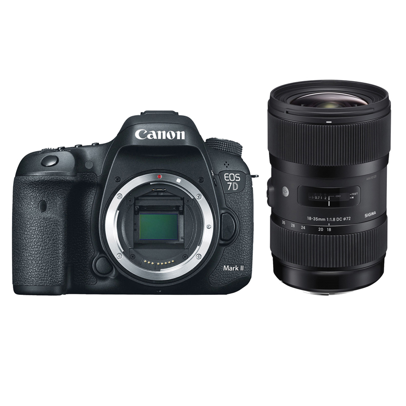 Canon EOS 7D Mark II Digital SLR Camera with Sigma 18-35mm f1.8 C HSM Art Lens for Canon