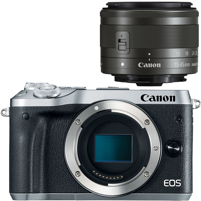 Canon EOS M6 Silver + EF-M 15-45mm f/3.5-6.3 IS STM Lens