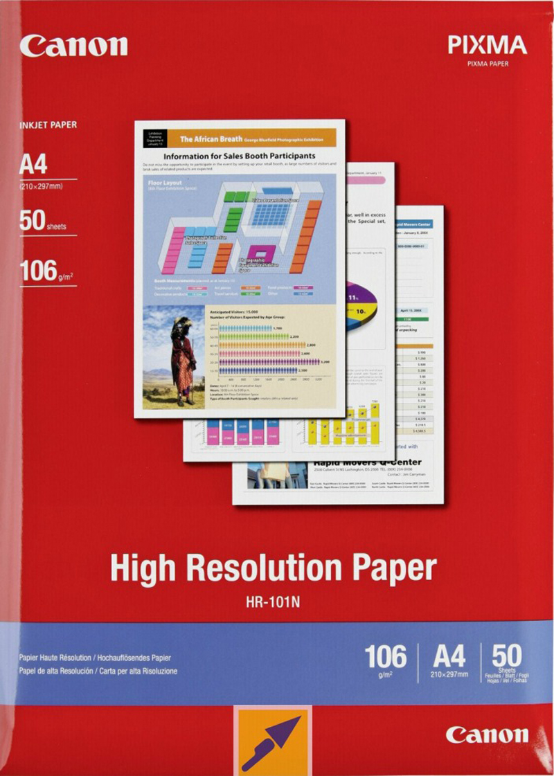Canon HR-101NA450 50 Sheets, 106 gsm High Resolution Paper