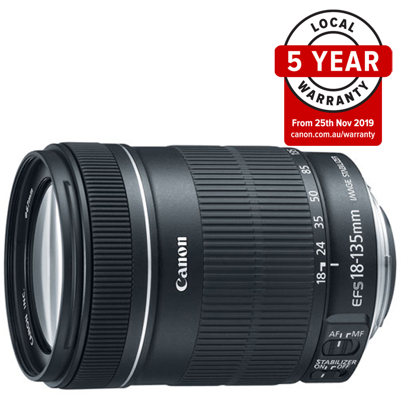 Canon EF-S 18-135mm f/3.5-5.6 IS USM Lens (White Box)