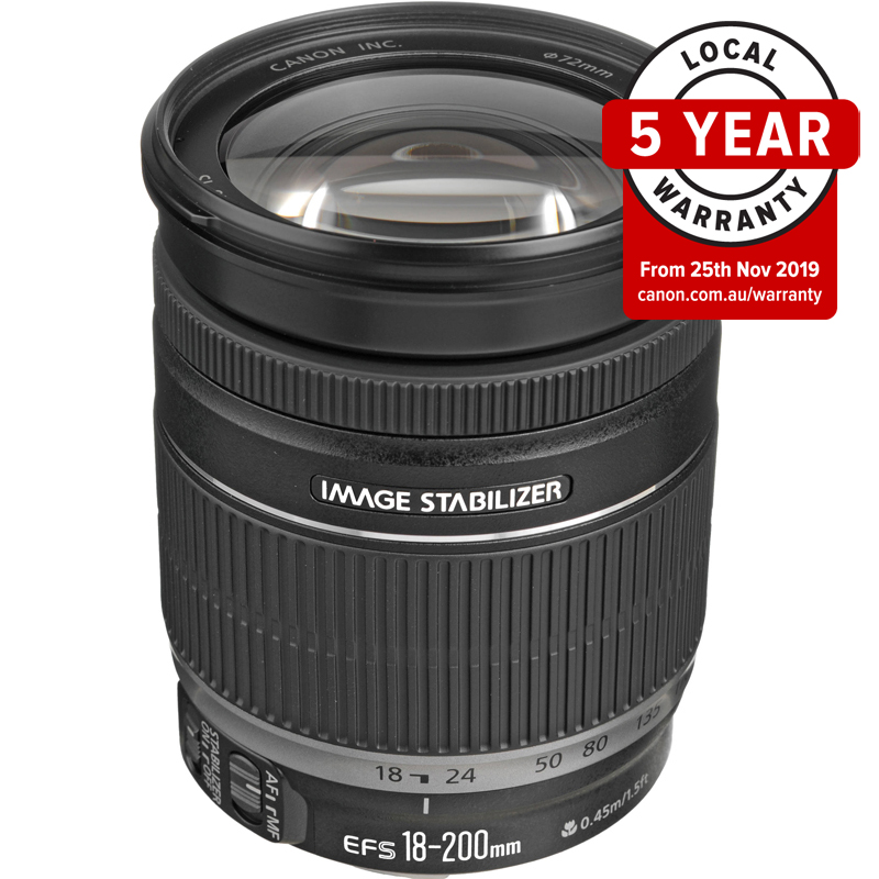 Canon EF-S 18-200mm F3.5-5.6 IS Lens