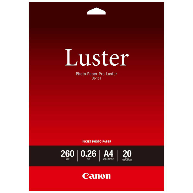 Canon LU101A4 20 Sheet A4 260gsm Lustre Photo Paper