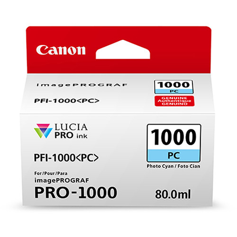 Canon PFI1000PC Photo Cyan Ink Tank for Pro-1000 Printer