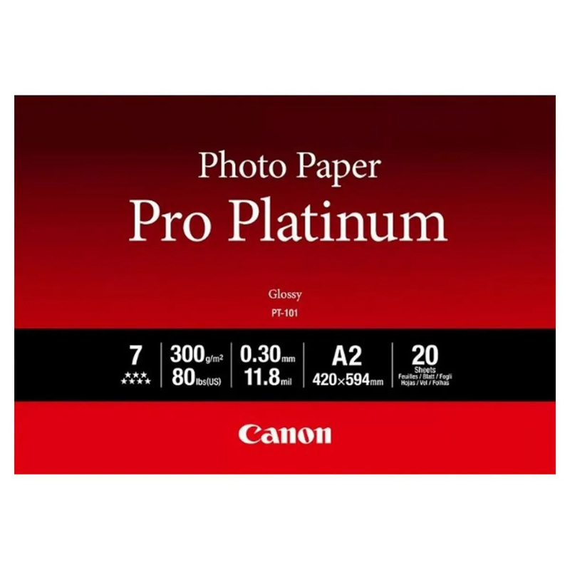 Canon 20 Sheets A2 300gsm Photo Paper Pro Platinum