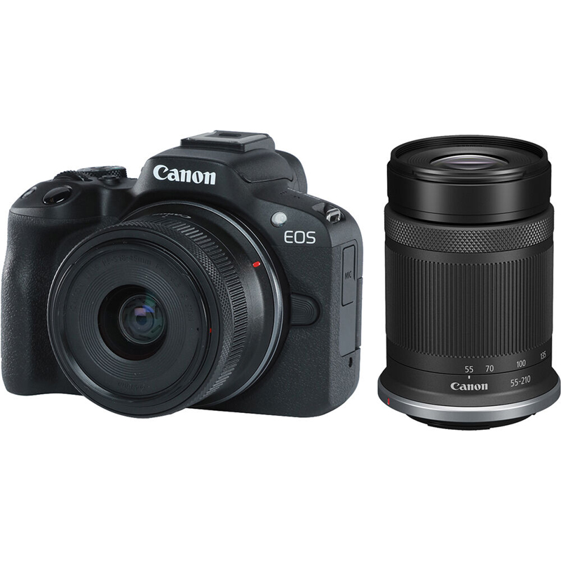 Canon EOS R50 Body w/ RF-S 18- 45STM & RF-S 55-210IS STM Twin Lens Kit