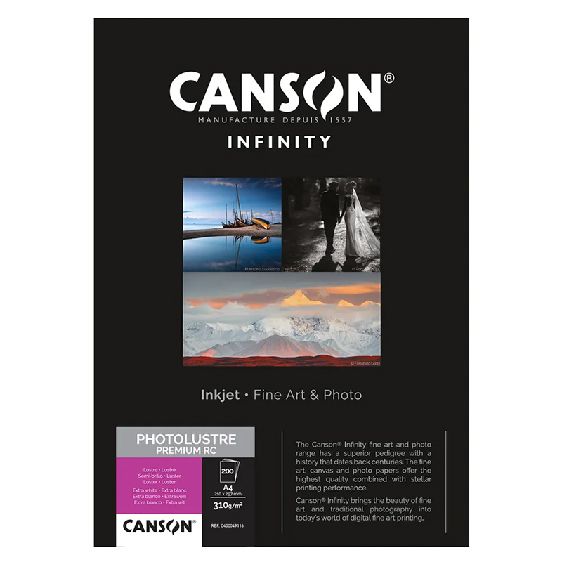 Canson Infinity Lustre Premium RC 310gsm A4 200 Sheets
