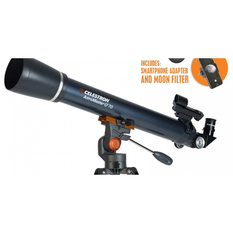 Celestron Astromaster 70AZ Refractor With Phone Adapter & Moon Filter