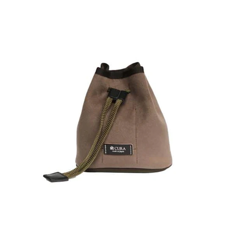 CURA CLPS-100GRN Khaki/Green Suede Camera/Lens Multi Pouch