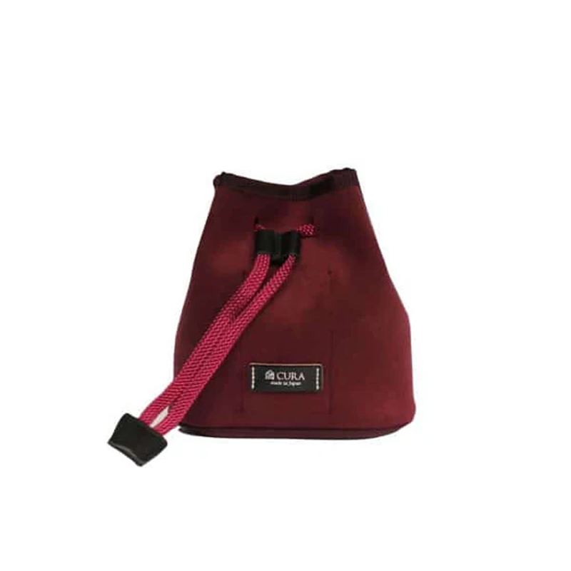 CURA CLPS-100WIN Wine Suede Camera/Lens Multi Pouch