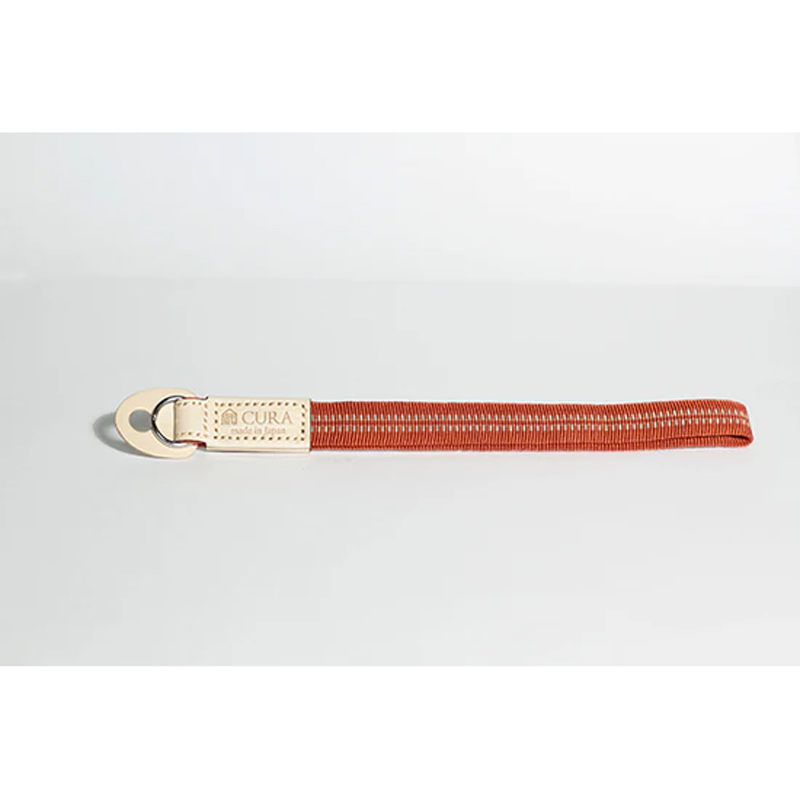 CURA CSS-200RD/SV 3i Braided Silk Lanyard Patch Leather (20 cm) Red/Silver