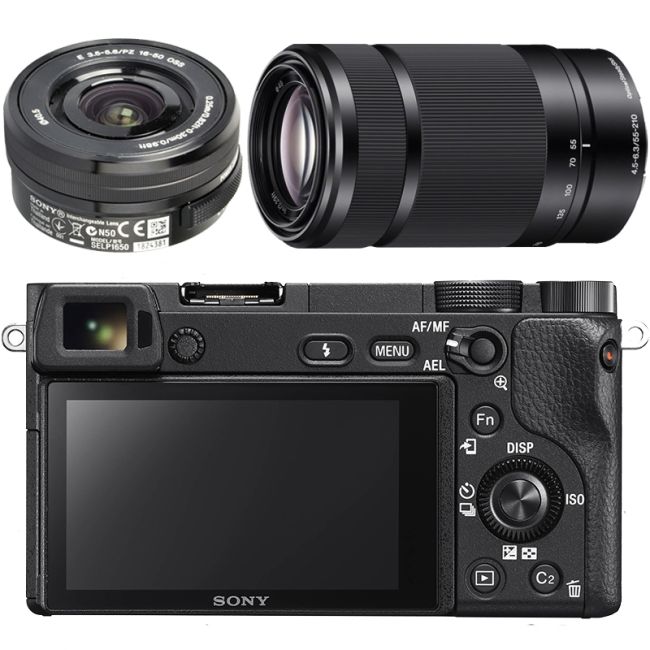 Buy Sony A6300 Twin Lens Kit 16-50mm 55-210mm low price online