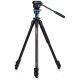 Benro A1573F Series 1 AL Video Tripod, Leveling Column, 3 Section, S2PRO Head, QR2PRO Plate, Flip Lock