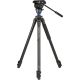 Benro A2573F Series 2 AL Video Tripod, Leveling Column, 3 Section, S4PRO Head, QR4PRO Plate, Flip Lock