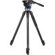 Benro A373F Series 3 AL Video Tripod, 75mm Half Ball Adapter, 3 Section, S8PRO Head, QR8PRO Plate, Flip Lock