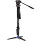 Benro A38FD Aluminium Monopod, VT2 3-Leg Base, S2PRO Head, QR2PRO Plate, Flip Lock