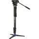 Benro A48FD Aluminium Monopod, VT2 3-Leg Base, S4PRO Head, QR4PRO Plate, Flip Lock