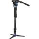 Benro A48FD Aluminium Monopod, VT2 3-Leg Base, S6PRO Head, QR6PRO Plate, Flip Lock