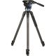 Benro C373F Series 3 CF Video Tripod, 75mm Half Ball Adapter, 3 Section, S8PRO Head, QR8PRO Plate, Flip Lock