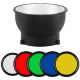 Jinbei 14cm reflector with magnetic gel set