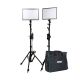 LEDGO LUXPAD E268C Twin LED Light Kit with Batteries, Stands and Grids