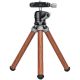 Leofoto MT-02C Mini Carbon Fibre Table Top Tripod with LH-22 Ball Head - Wood