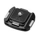 Leofoto QF-01 Arca-Swiss Clamp Quick Release Kit for Straps (Black)