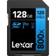 Lexar Professional 800x SDXC 128GB - 120MB/s V30 UHS-I U3 Memory Card