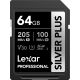 Lexar Professional 64GB Silver Plus SDXC Memory Card