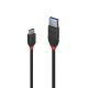Lindy 1.5m USB-C 3.1 to USB-A Cable 3A Black Line