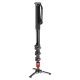 Manfrotto Aluminum Fluid Monopod with 3/8 inch Top Attachment, 4 Sections