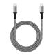 MICRODIA ExeCable Tweed PD100W 1.3m USB-C to USB-C Cable - Zebra