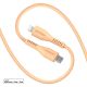 MICRODIA Fruitywire Liquid Silicon PD60W 1.3m USB-C to Lightning Cable - Peach