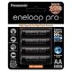 Panasonic AA Eneloop Pro 2550mAh Rechargeable Batteries 4 Pack - BK-3HCCE/4BT