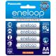 Panasonic AA Eneloop Pre-charged Rechargeable Batteries 4 Pack - BK-3MCCE/4BA
